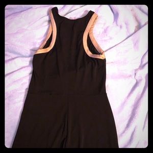 Black dress with gold trim
